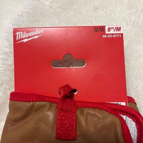 NWT Milwaukee Impact protection comfortable leather gloves size 8”/M - Picture 3 of 6